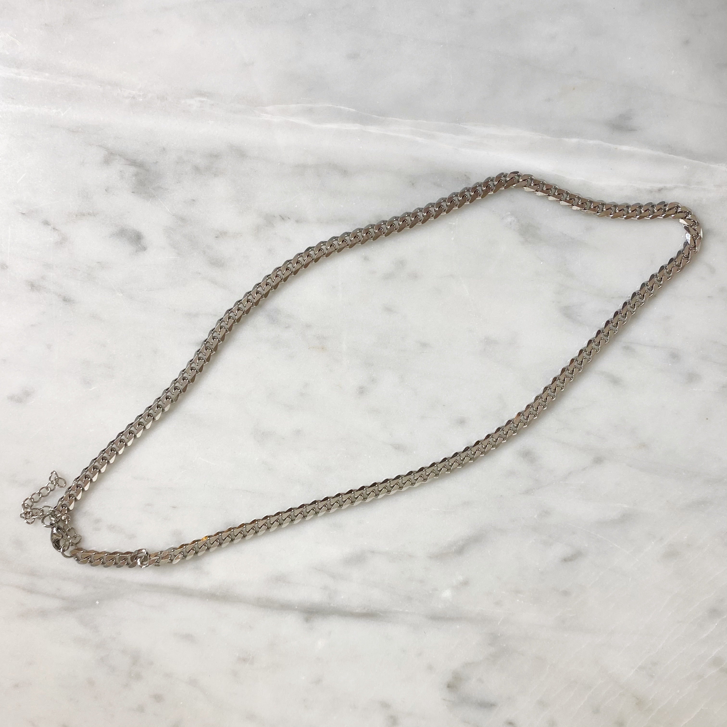 Thick Chain Necklace - Silver
