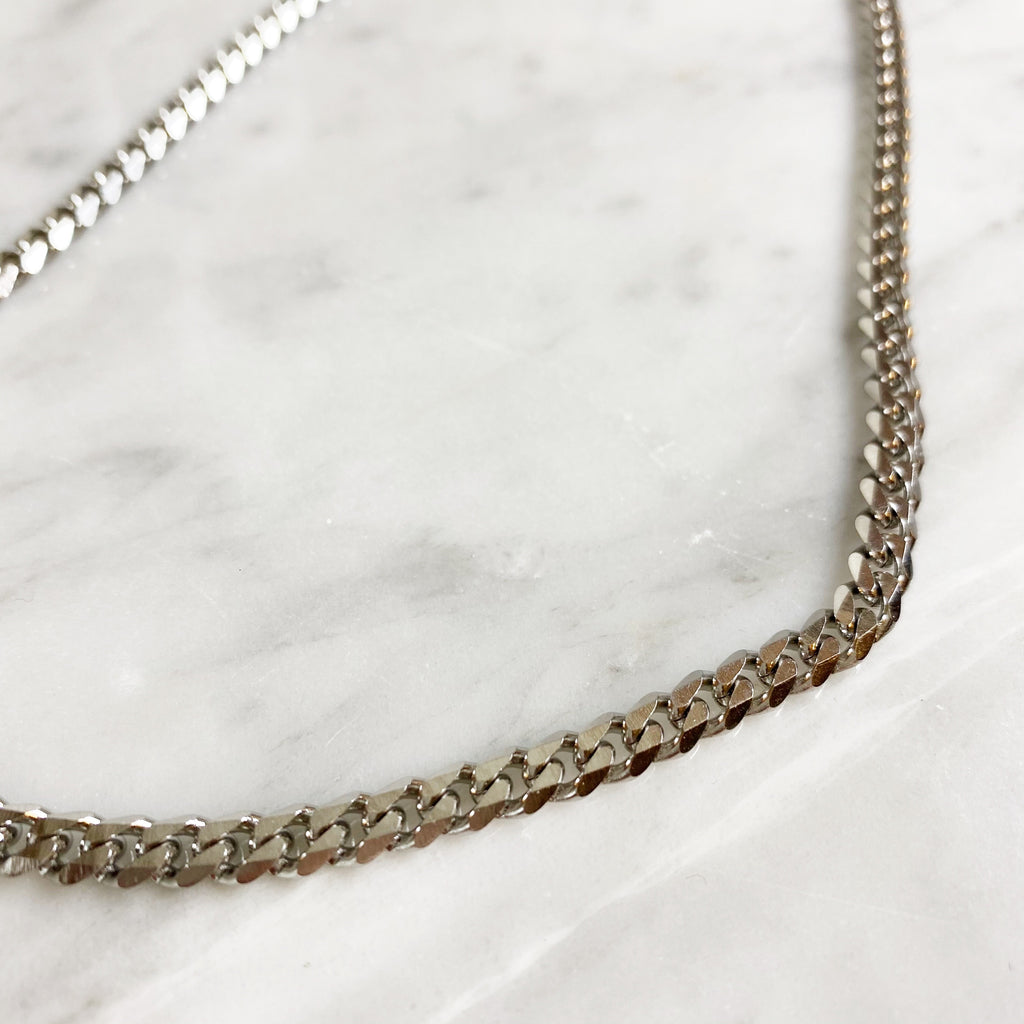 Thick Chain Necklace - Silver