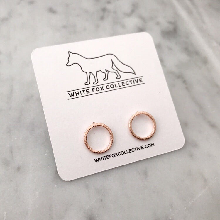 Circle Earrings - Rose Gold