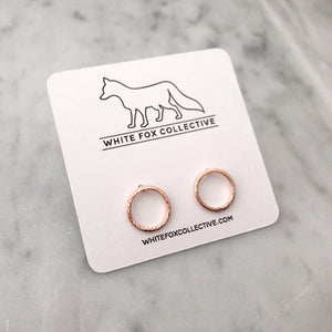 Circle Earrings - Rose Gold