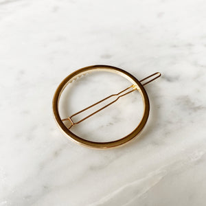Circle Hair Clip - Gold