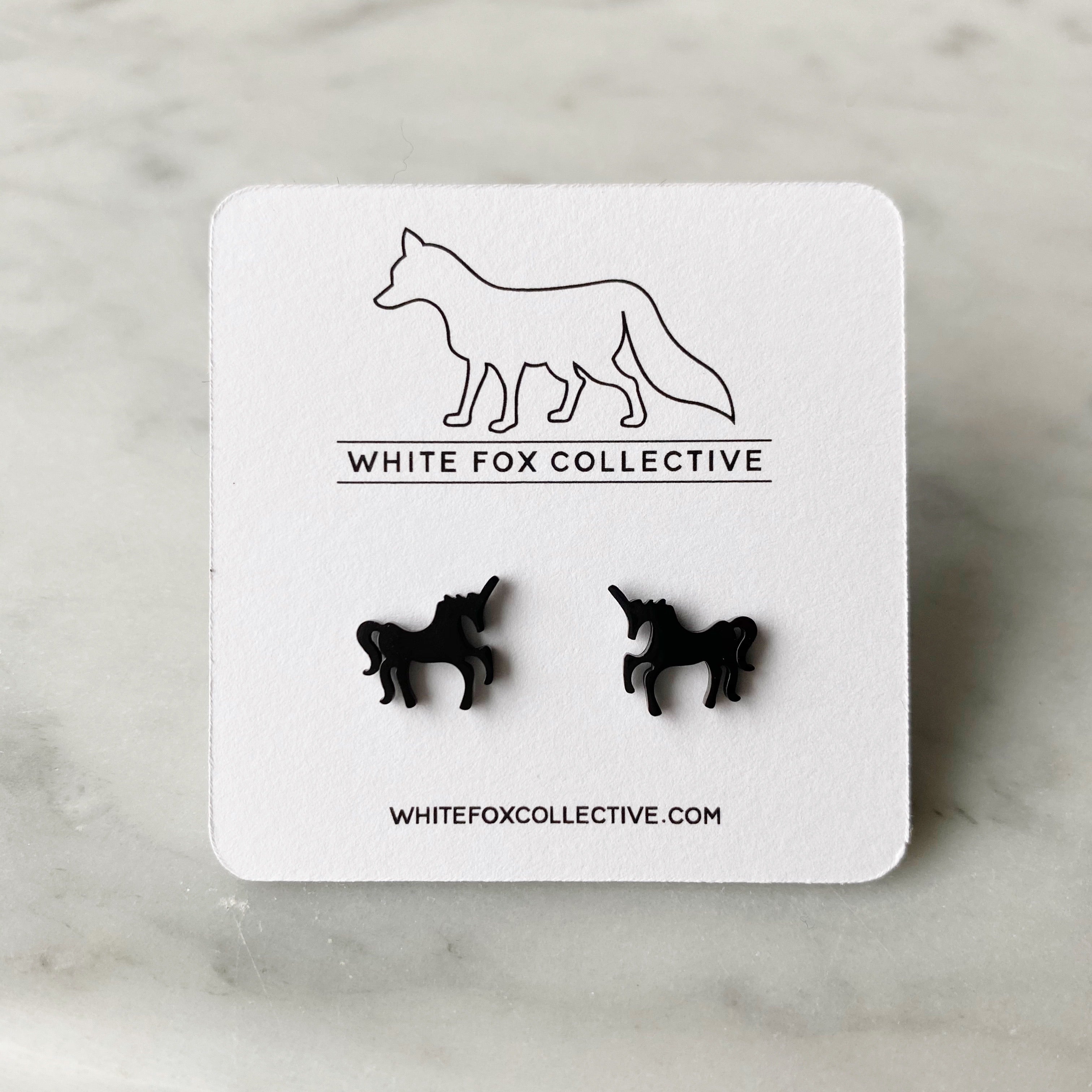 Unicorn Earrings - Black