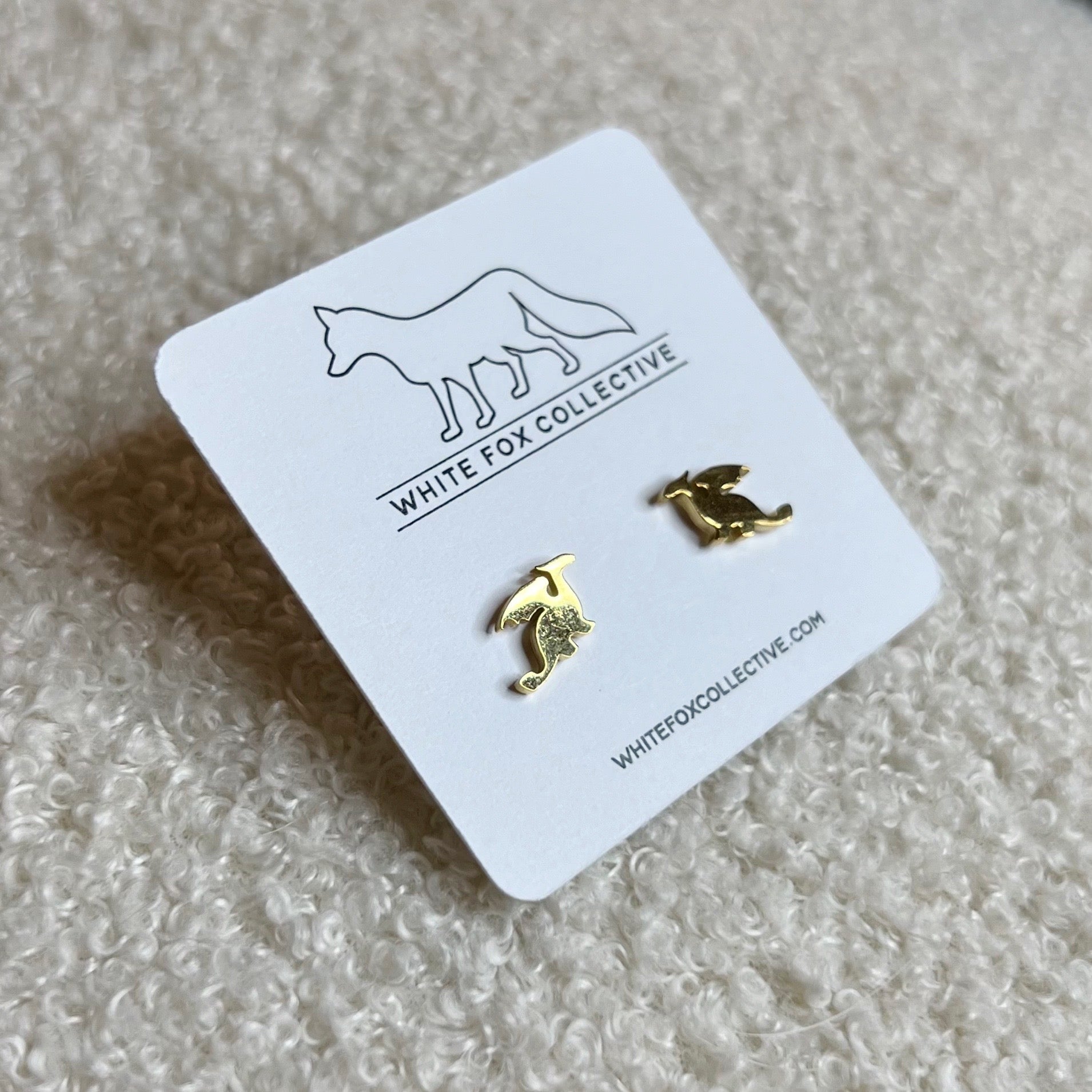 Dragon Earrings - Gold