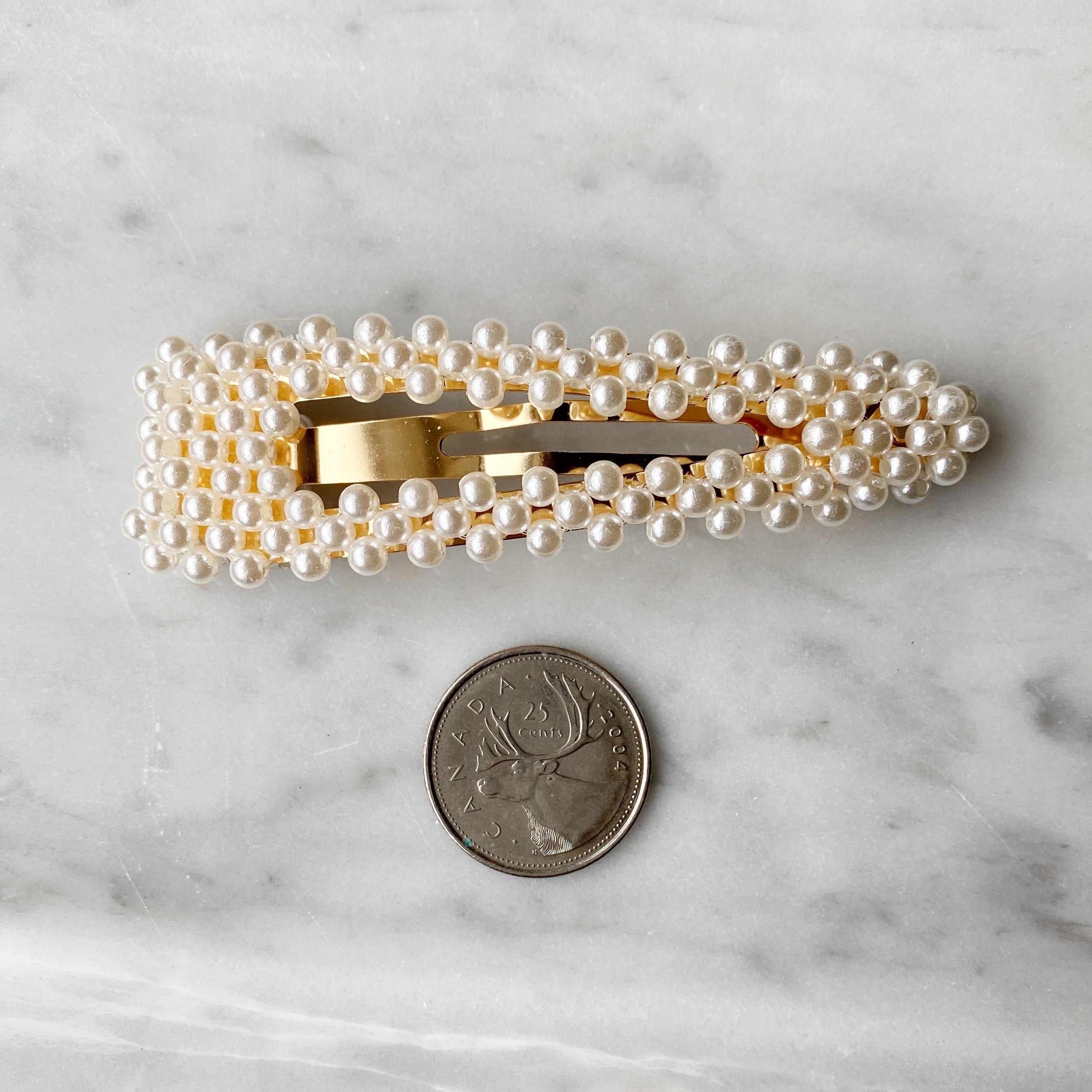 Pearl Hair Clip - Gold