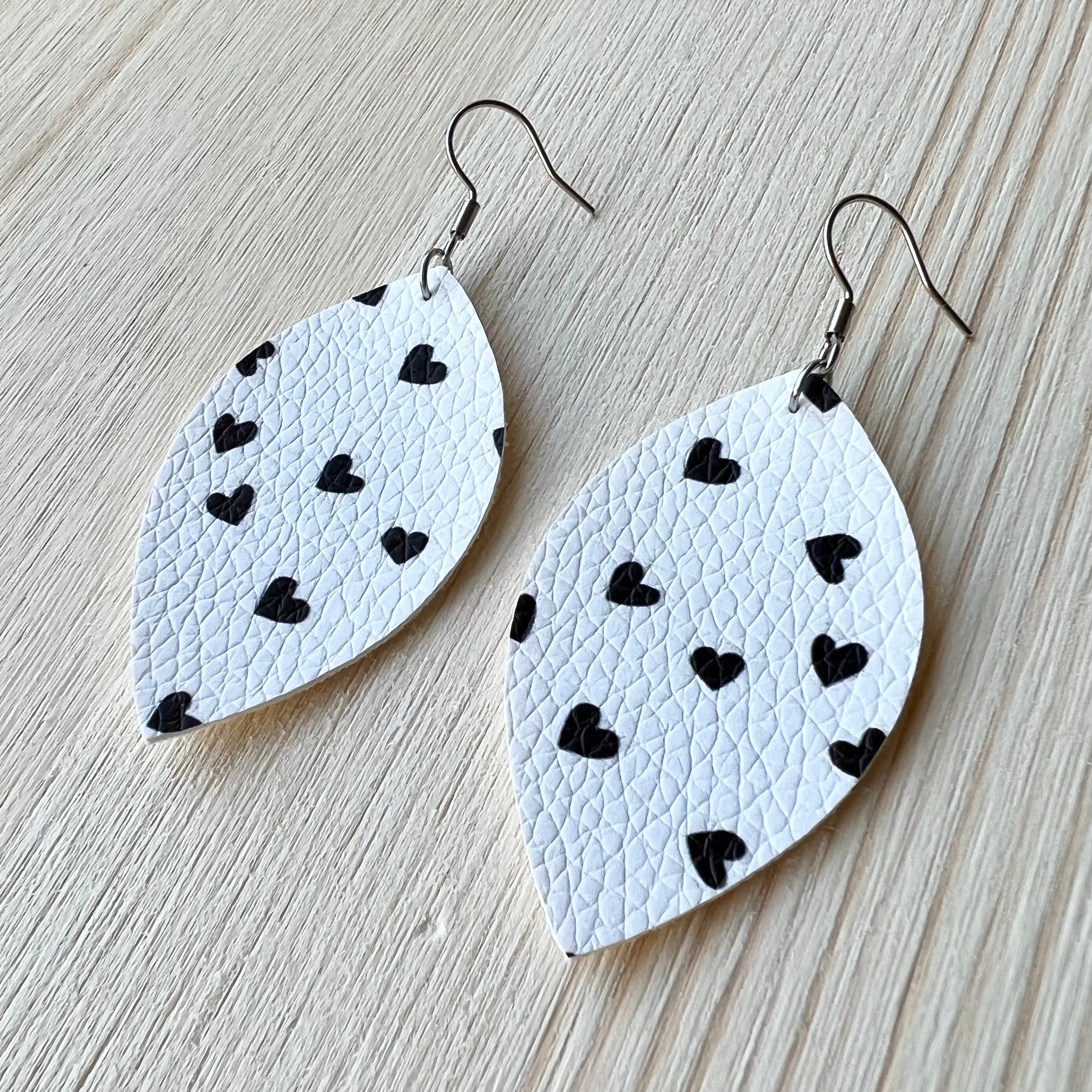 Leaf Earrings - Hearts