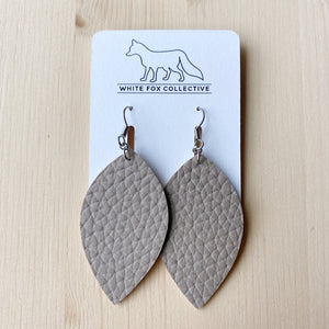 Leaf Earrings - Sand