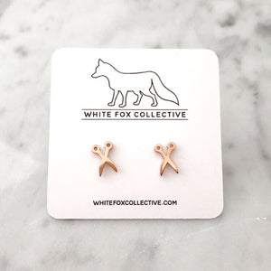 Scissor Earrings - Rose Gold