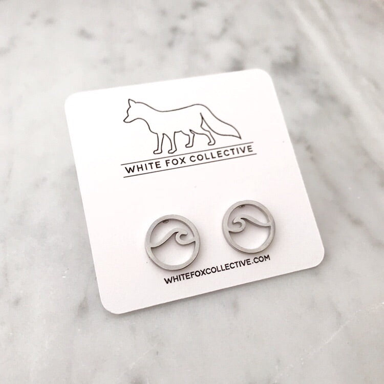 Wave Earrings - Silver